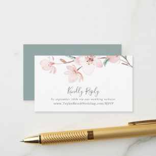 Carte D'accompagnement Site Mariage de Spring Cherry Blossom