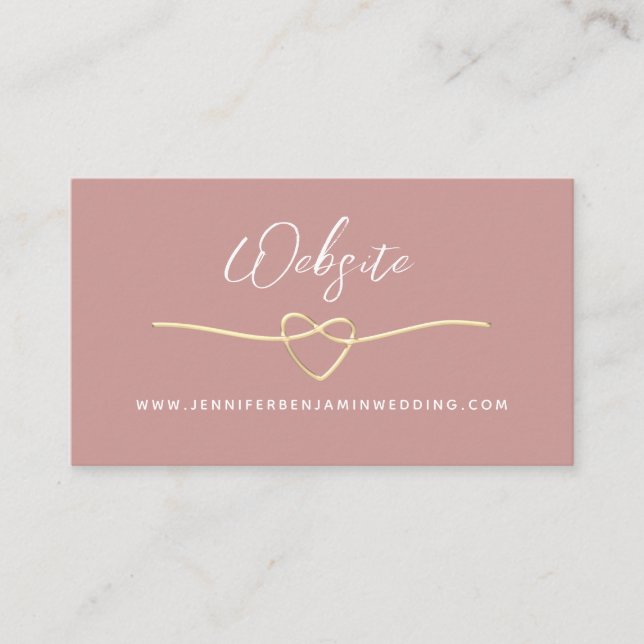 Carte D'accompagnement Site Mariage Dusty Rose (Devant)