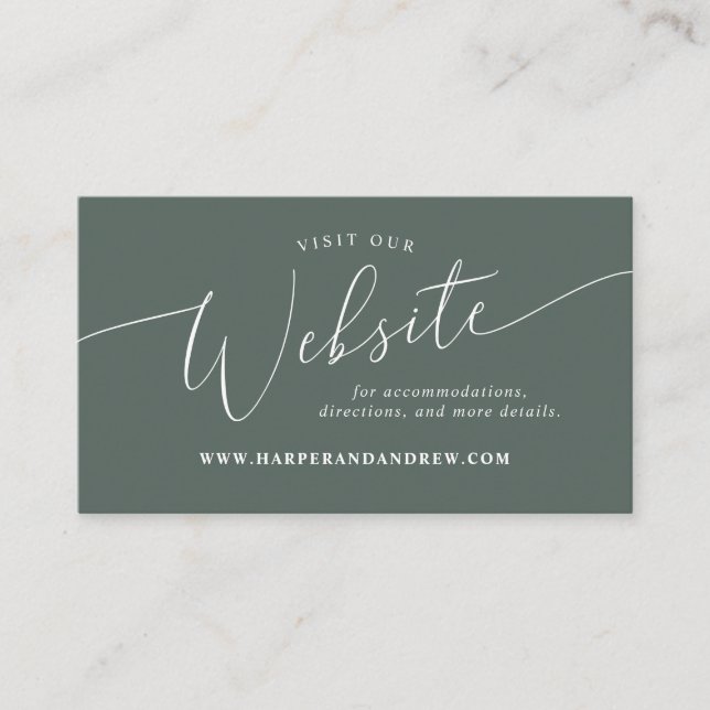 Carte D'accompagnement Site Mariage écologique minimal (Devant)