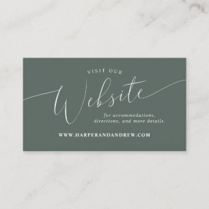 Carte D'accompagnement Site Mariage écologique minimal