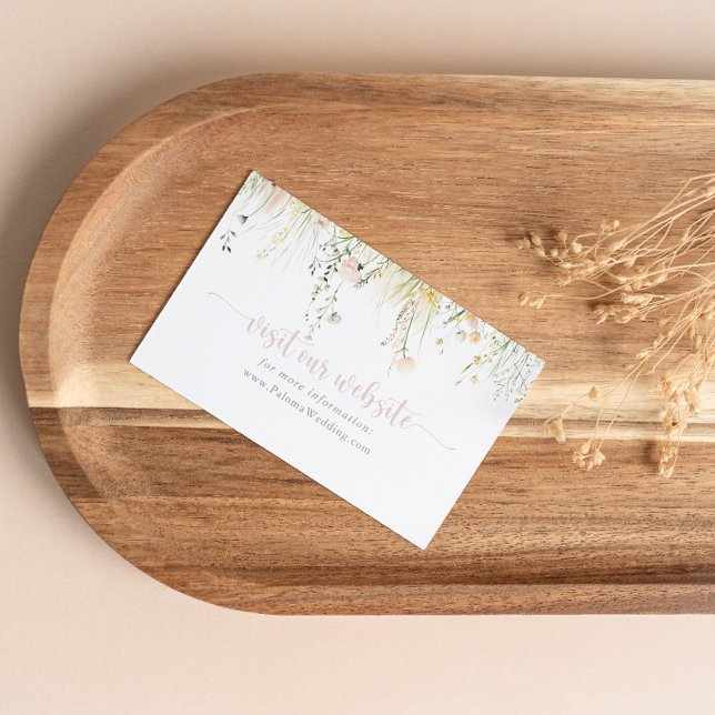 Carte D'accompagnement Site Mariage Fleur sauvage de Boho de verdure (Créateur téléchargé)