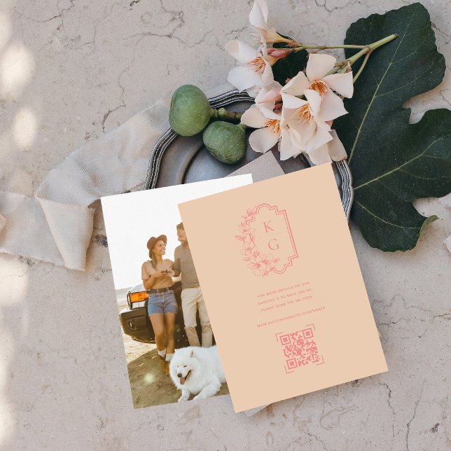 Carte D'accompagnement Site mariage | Photo d'analyse de code QR (Créateur téléchargé)