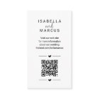 Site mariage QR Code - Détails du registre RSVP