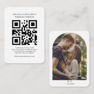 Carte D'accompagnement Site mariage QR Code Photo RSVP