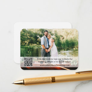 Carte D'accompagnement Site mariage QR Overlay Photo