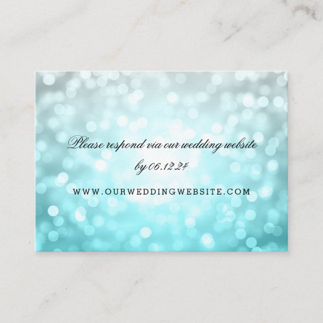 Carte D'accompagnement Site mariage RSVP Beach Ombre Parties scintillant  (Devant)