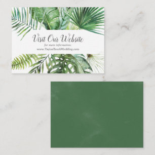Carte D'accompagnement Site Mariage Wild Tropical Palm