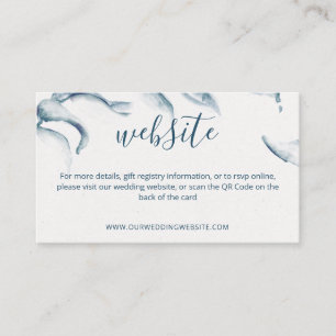 Carte D'accompagnement Site QR Code couleur bleue moderne simple