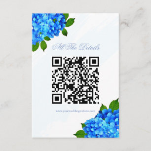 Carte D'accompagnement Site Web de Détails de Mariage Floral d'Hydrangea