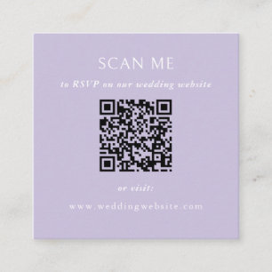Carte D'accompagnement Site Web de Mariage Code QR