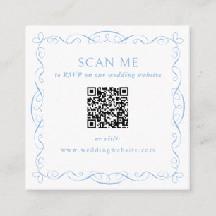 Carte D'accompagnement Site Web de Mariage Code QR