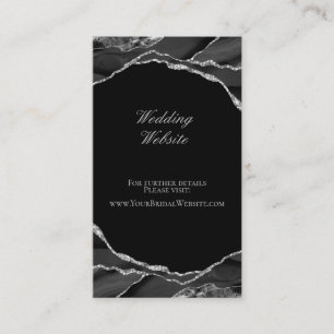 Carte D'accompagnement Site Web de Mariage Élégant en Papier Aluminium Ar