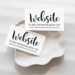 Carte D'accompagnement Site Web de Mariage en Écriture Moderne au Pinceau