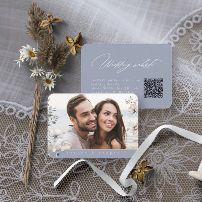 Carte D'accompagnement Site Web de Mariage photo Fleur sauvage de précisi (Créateur téléchargé)