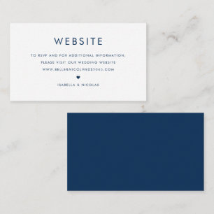 Carte D'accompagnement Site Web du Mariage de la typographie minimaliste 