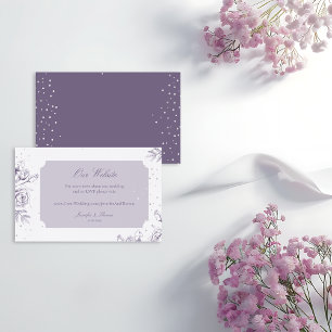 Carte D'accompagnement Site Web du Mariage de Parties scintillant de Rose