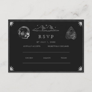 Carte D'accompagnement Site Web du Mariage Mariage gothique   Cod RSVP QR