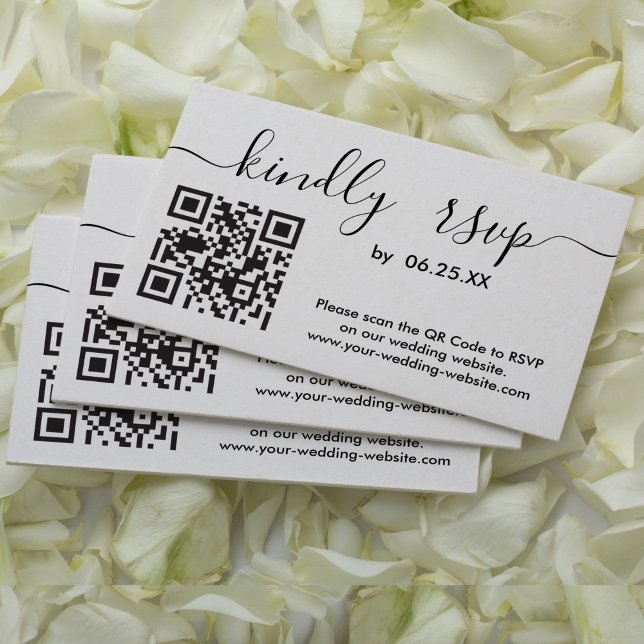 Carte D'accompagnement Site Web en ligne de RSVP de mariage moderne avec  (Créateur téléchargé)