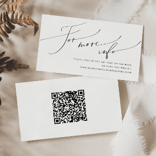 Carte D'accompagnement Site Web Mariage de script minimaliste Whimsical E
