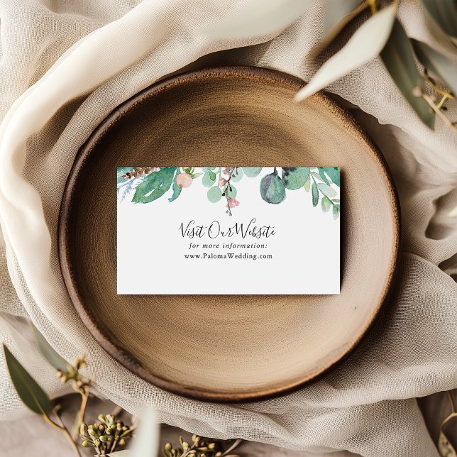 Carte D'accompagnement Site Web Mariage floral tropical illustré (Créateur téléchargé)