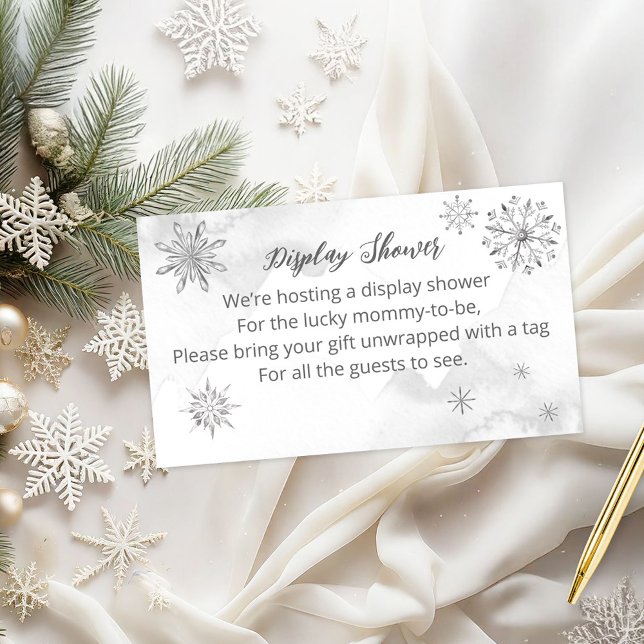 Carte D'accompagnement snowflake est sur le chemin Baby shower Display Sh (Créateur téléchargé)
