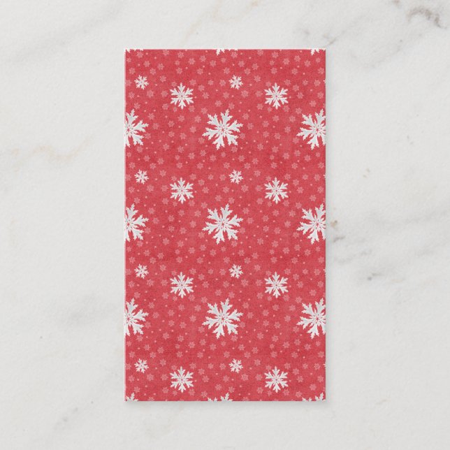 Carte D'accompagnement Snowflakes à l'invitation de Noël (Devant)