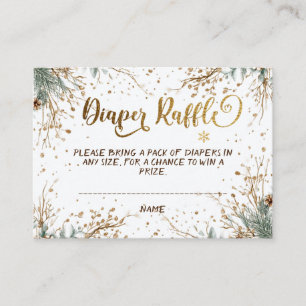 Carte D'accompagnement Snowflakes Baby shower Déchets d'hiver Raffin