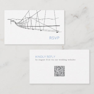 Carte D'accompagnement Snowy Ski Slopes Hiver QR Site Mariage RSVP