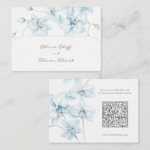 Carte D'accompagnement Soft Blue Orchid Site Mariage QR Code