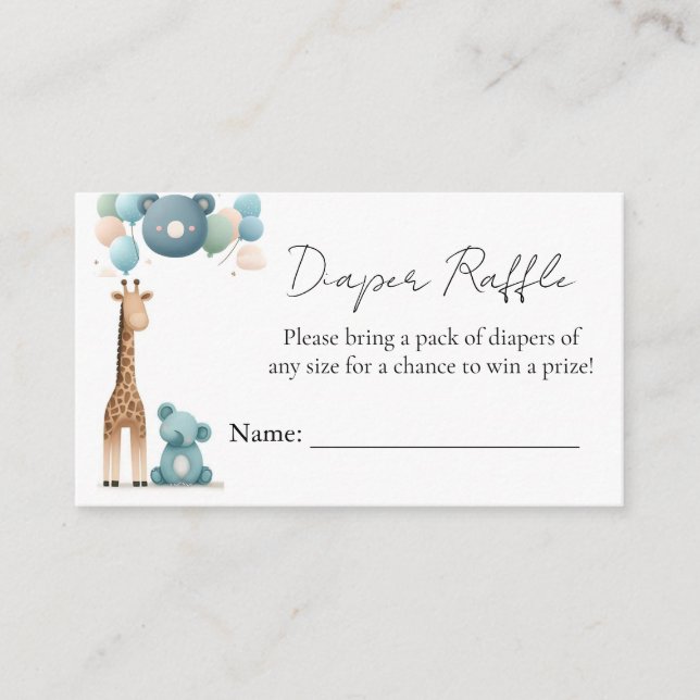 Carte D'accompagnement Soft Boho Bear Blue Cub Welcome Baby Boy Douche (Devant)