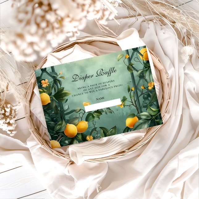 Carte D'accompagnement Soft Mint Citrus Diapper Raffle (Créateur téléchargé)