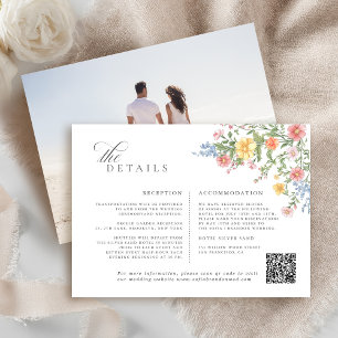 Carte D'accompagnement Soft Pastel Ornate Spring Garden Floral Mariage