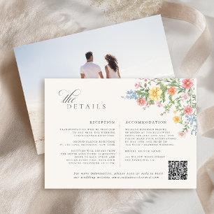 Carte D'accompagnement Soft Pastel Ornate Spring Garden Floral Mariage