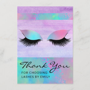 Carte D'accompagnement Soins de Merci chic Iridescente moderne tendance