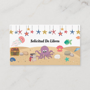 Carte D'accompagnement Sollicitud De Libros Para Bebe, Bajo El Mar