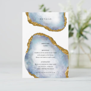 Carte D'accompagnement Sophistication Agate Pearl Golden Mariage Détails