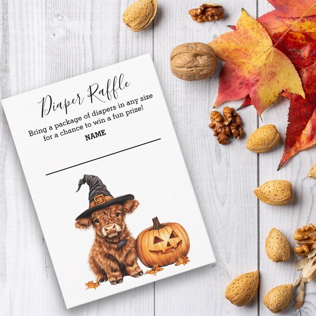 Carte D'accompagnement Sorcière d'Halloween de vache Highland Raffle (Créateur téléchargé)
