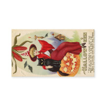 Sorcière d'Halloween vintage et chat noir