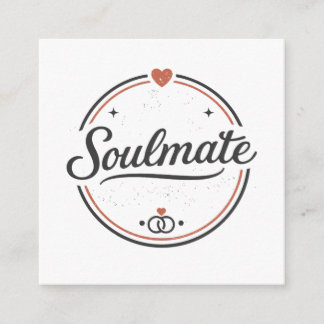 Carte D'accompagnement Soulmate Retro Love Minimal(Light) Couple Matching