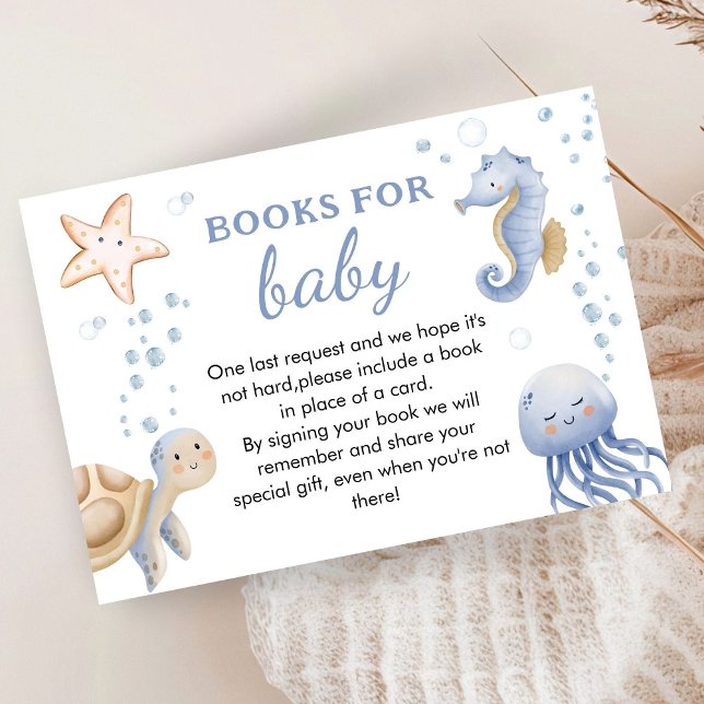 Carte D'accompagnement Sous La Mer ! Jote Boy Baby shower Book Pour Bébé (Créateur téléchargé)