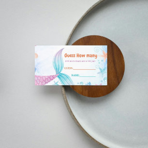 Carte D'accompagnement Sous le Baby shower marin Combien de poissons sont