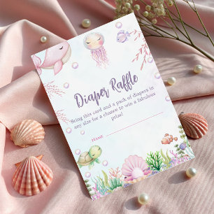 Carte D'accompagnement Sous le Baby shower Sea Pearl - Déchets