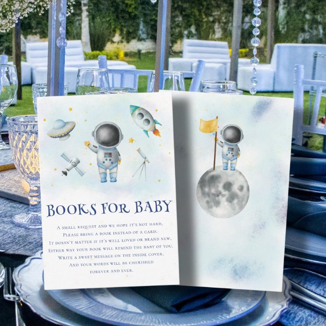 Carte D'accompagnement Space Astronaut Boy rocket star Books for Baby Boy (Créateur téléchargé)