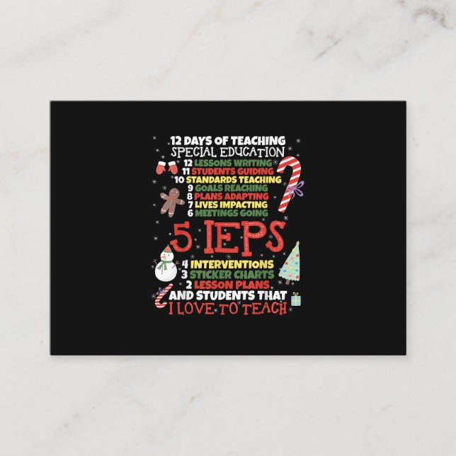 Carte D'accompagnement SPED School Teacher Funny Enseignant de l'enseigne (Devant)