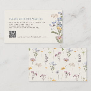 Carte D'accompagnement Spring Fleur sauvage Meadow Garden Détails du mari