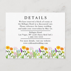 Carte D'accompagnement Spring Floral Élégant Détails du mariage