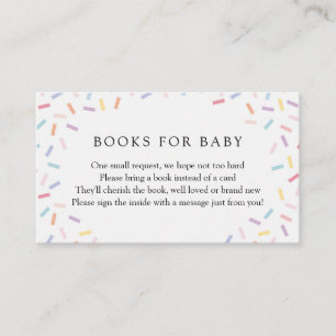 Carte D'accompagnement Sprinkings Livres for Baby Request