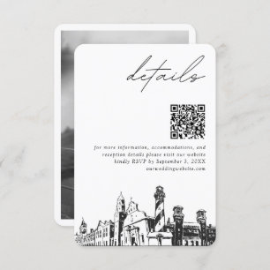 Carte D'accompagnement St Augustine Mariage Moderne Détails QR Code