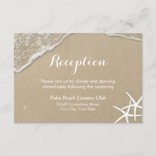 Carte D'accompagnement Starfish Summer Beach Mariage Réception