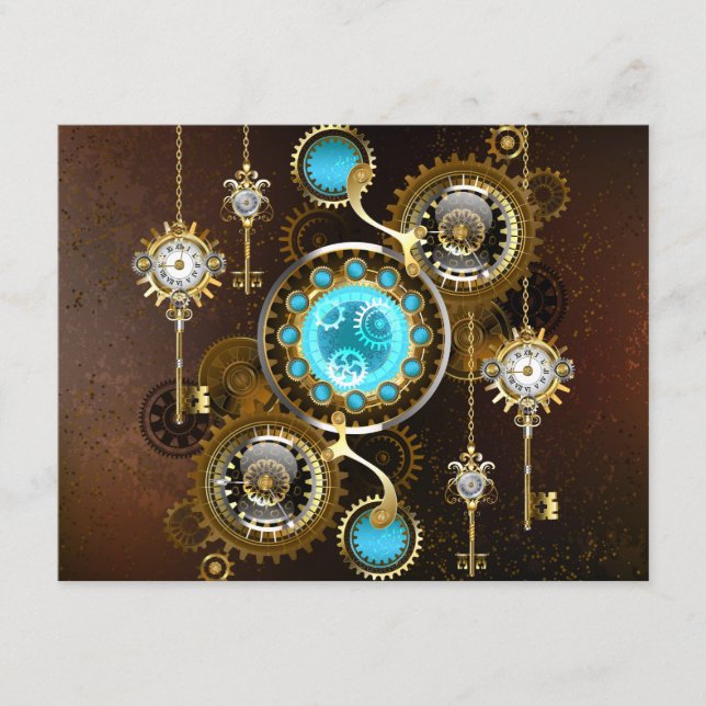 Carte D'accompagnement Steampunk Rusty Background (Devant)